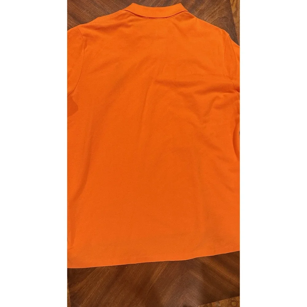 Polo Ralph Lauren Custom Fit Crest Shirt Golf Patch‎ Orange X-Large 100% Cotton